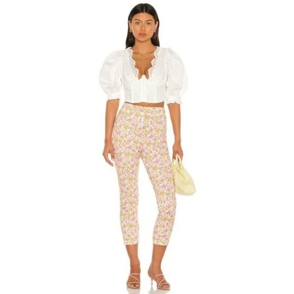 For Love and Lemons White Eyelet Lace Serena Crop Top - Picture 6 of 15